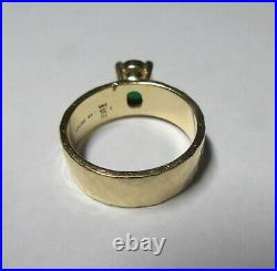 Retired James Avery 14k Yellow Gold Emerald Julietta Ring Sz 6.75