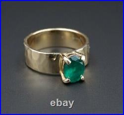 Retired James Avery 14k Yellow Gold Emerald Julietta Ring Sz 7 RG-938-LEM RG2916