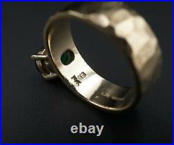 Retired James Avery 14k Yellow Gold Emerald Julietta Ring Sz 7 RG-938-LEM RG2916