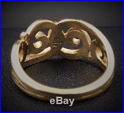 Retired James Avery 14k Yellow Gold Gentle Wave Swirl Ring Size 4.5 RG-706 RG911