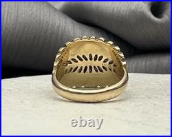 Retired James Avery 14k Yellow Gold Mimosa Leaf Ring 6.76G / Sz 7