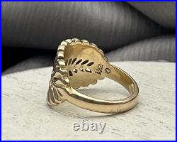 Retired James Avery 14k Yellow Gold Mimosa Leaf Ring 6.76G / Sz 7