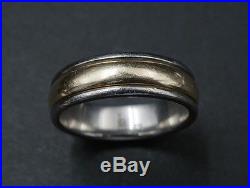 Retired James Avery 14k Yellow Gold Palladium Band Ring Size 8.5 RG629