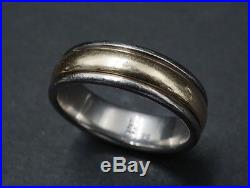 Retired James Avery 14k Yellow Gold Palladium Band Ring Size 8.5 RG629