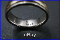 Retired James Avery 14k Yellow Gold Palladium Band Ring Size 8.5 RG629