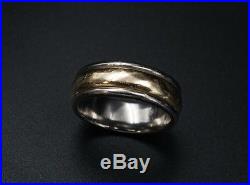 Retired James Avery 14k Yellow Gold Palladium Band Ring Sz 5.25 RS1087