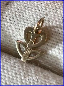 Retired James Avery 14k Yellow Gold Small Tulip Flower Ring Charm 1/2 CHS1492