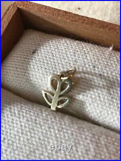 Retired James Avery 14k Yellow Gold Small Tulip Flower Ring Charm 1/2 CHS1492