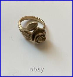 Retired James Avery 14k gold rose ring