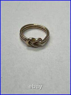 Retired James Avery 14kt Lovers Knot Ring Size 5