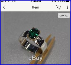 Retired James Avery 1.04ct Emerald Julietta Ring RG-938 Sz 9 14K Yellow Gold