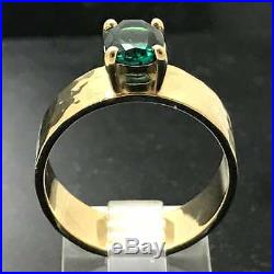 Retired James Avery 1.04ct Emerald Julietta Ring RG-938 Sz 9 14K Yellow Gold