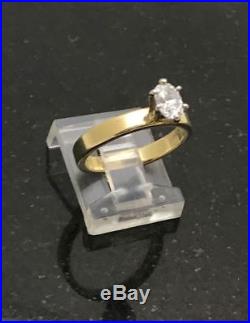 Retired James Avery 1/2 ct Diamond Engagement Ring Sz 6 14K Yellow Gold. 585