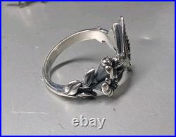 Retired James Avery 60th Anniversary Hummingbird With Flowers Ring Size 6.5
