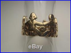 Retired James Avery 6.2 Grams Solid 14k Yellow Gold Paper Doll Ring Size 6 1/2
