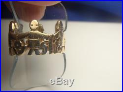 Retired James Avery 6.2 Grams Solid 14k Yellow Gold Paper Doll Ring Size 6 1/2
