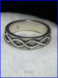 Retired James Avery 925 Crown of Thorns Ring Sz 12