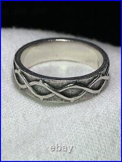 Retired James Avery 925 Crown of Thorns Ring Sz 12