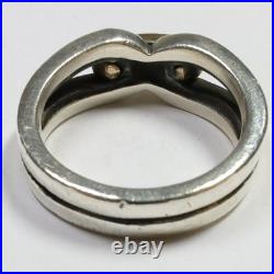 Retired James Avery 925 Silver 14K Gold 7.9g Size 7.5 Enduring Bond Ring Retired James Avery 925 Silver 14K Gold 7.9g Size 7.5 Enduring Bond Ring