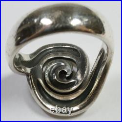Retired James Avery 925 Silver 7g Sz 5.5 Swirl Scroll Circle Ring #55495K