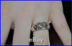Retired James Avery 925 Sterling Silver 14K Yellow Gold Bead Dome Ring Sz 8
