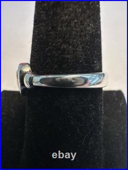 Retired James Avery 925 Sterling Silver & 14k Gold True Heart Ring Size 9