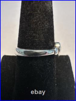 Retired James Avery 925 Sterling Silver & 14k Gold True Heart Ring Size 9
