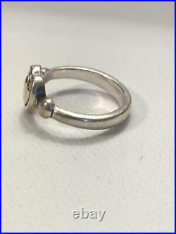 Retired James Avery 925 Sterling Silver And 14k Gold True Heart Ring Size 6