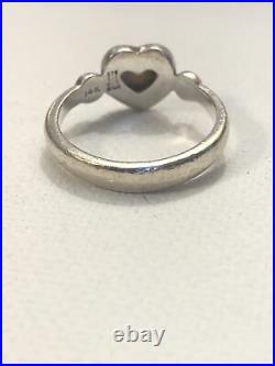 Retired James Avery 925 Sterling Silver And 14k Gold True Heart Ring Size 6