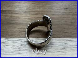 Retired James Avery 925 Sterling Silver Beaded Bypass Paisley Ring Sz8 L1685