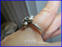 Retired James Avery 925 Sterling Silver Flower Open Work ring 4.7g 6.5s