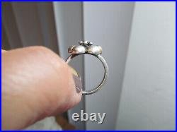 Retired James Avery 925 Sterling Silver Flower Open Work ring 4.7g 6.5s