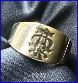 Retired James Avery Alpha Omega Ring IOB Size 12 Sterling Silver 8g