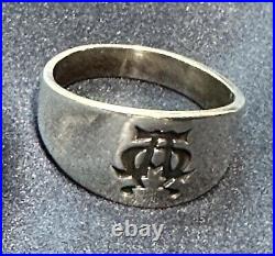 Retired James Avery Alpha Omega Ring IOB Size 12 Sterling Silver 8g