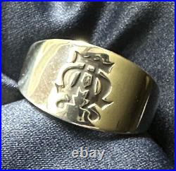 Retired James Avery Alpha Omega Ring IOB Size 12 Sterling Silver 8g