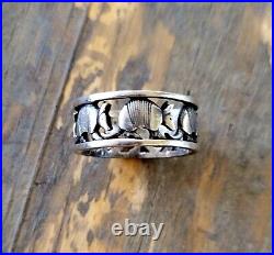 Retired James Avery Armadillo Eternity Band Ring Sterling Silver Size 6.5