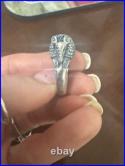 Retired James Avery Armadillo Ring Sz. 7 Sterling Silver CUTE