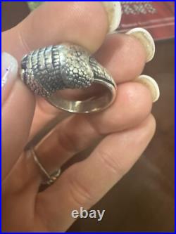 Retired James Avery Armadillo Ring Sz. 7 Sterling Silver CUTE
