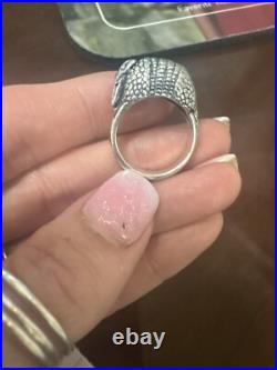 Retired James Avery Armadillo Ring Sz. 7 Sterling Silver CUTE