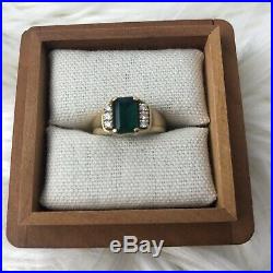 Retired James Avery Barcelona Emerald Diamond Ring