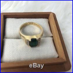 Retired James Avery Barcelona Emerald Diamond Ring