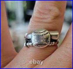Retired James Avery Baseball and Bat Wrap Ring Size 7 NEAT Piece