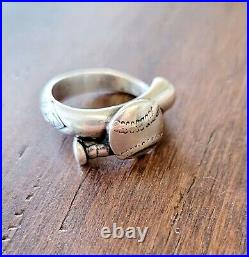 Retired James Avery Baseball and Bat Wrap Ring Size 7 NEAT Piece