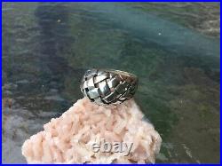 Retired James Avery Basket Weave Dome Ring Size 9 Sterling 925 Unisex