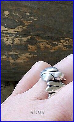 Retired James Avery Bird Wrap Ring Size 8.5 NEAT Rare Piece