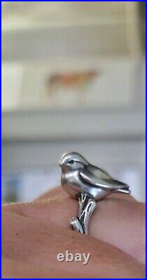 Retired James Avery Bird on a Twig Branch Ring So Pretty