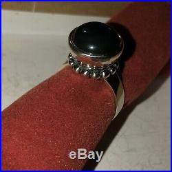 Retired James Avery Black Onyx Bead Ring