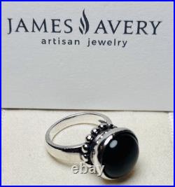 Retired James Avery Black Onyx Beaded Ring Size 7