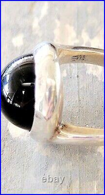 Retired James Avery Black Onyx Cabochon Sterling Silver Ring Size 5 PRETTY