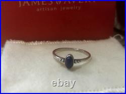 Retired James Avery Blue Lapis Oval Stone Ring Sterling Silver 925 SZ 10